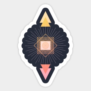 Sunburst mandala Sticker